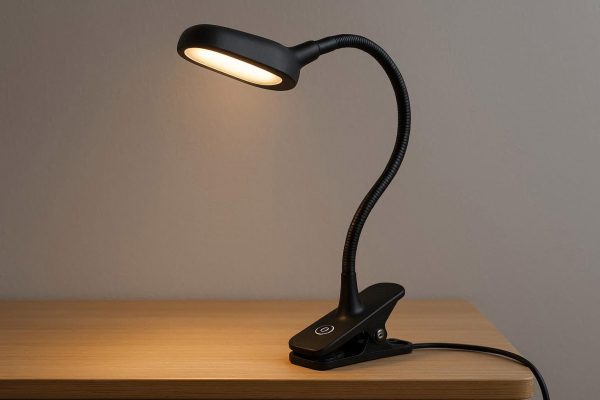 Flexible Gooseneck Clip On Desk Lamp with Stepless Dimming