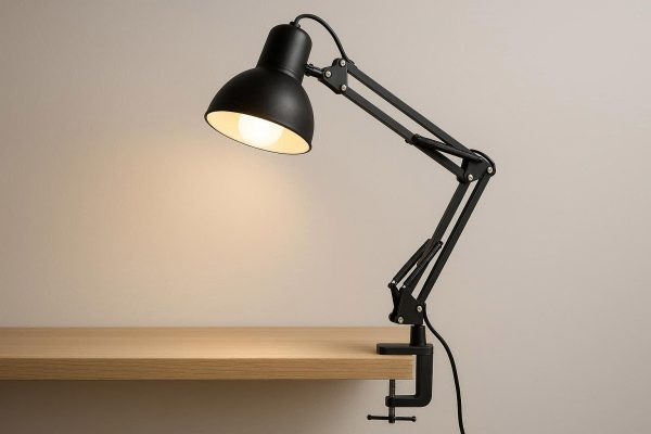Architect Style Clamp On Desk Lamp with Dimmable LED Bulb