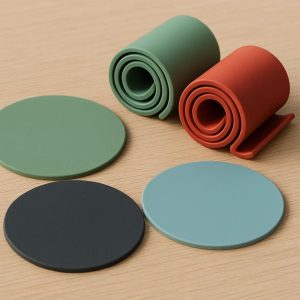 Flexible Silicone Coasters That Roll Up for Easy Storage